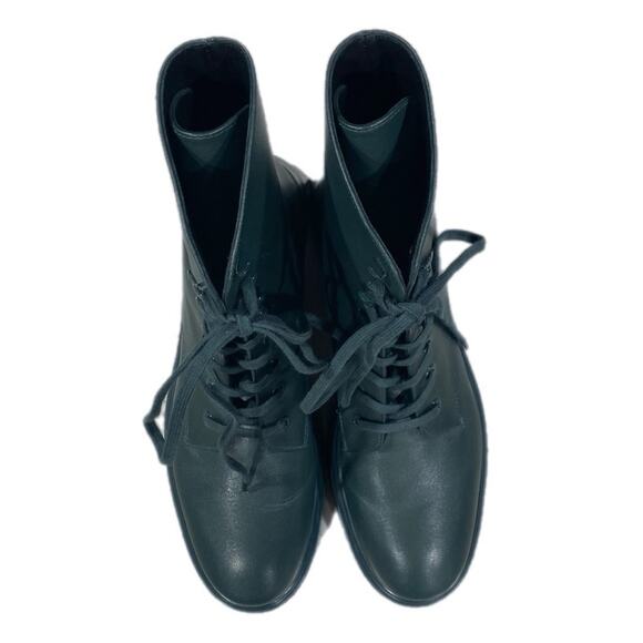 Stuart Weitzman Mckenzee Combat Boots 6.5 Green Lace Up - Picture 5 of 10